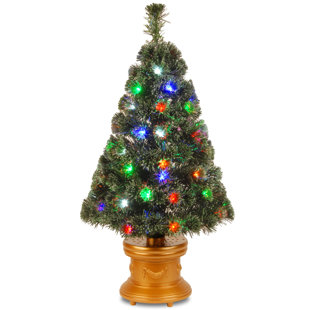 NATIONAL TREE CO. Fiber Optics 3' Lighted Pine Christmas Tree