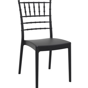ETTA AVENUE™ Outdoor Stacking Dining Side Chair with Cushion (Set of 2)