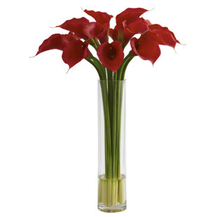 PRIMRUE Calla Lilies Centerpiece in Vase