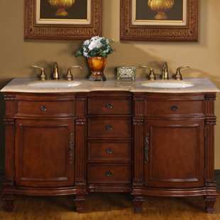 ASTORIA GRAND Hartell 60" Double Bathroom Vanity Set