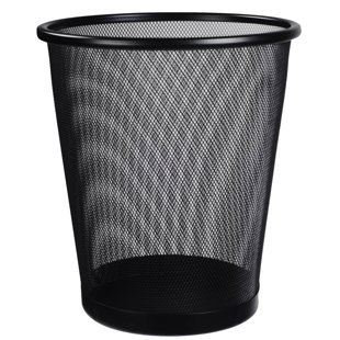COSMOPOLITAN FURNITURE 4.5 Gallons Steel Open Waste Basket (Set of 2)