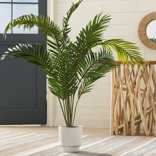 HIGHLAND DUNES Grover 60'' Faux Palm Plant in Pot