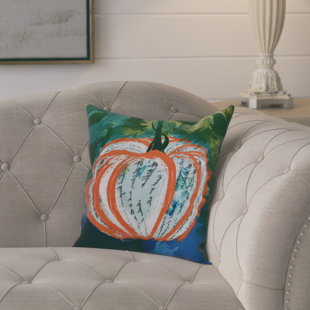 E BY DESIGN Flipping For Fall Indoor/Outdoor Reversible Throw Pillow