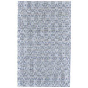 IVY BRONX Coria Handmade Flatweave Viscose Pacific Blue Rug
