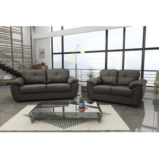 BEL ÉTAGE Capri 3+2 Sofa Set Faux leather