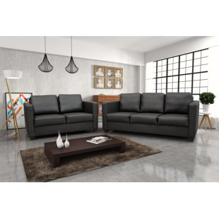 BEL ÉTAGE Cube 3+2 Sofa Set Faux Leather