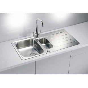 BELFRY KITCHEN Caden 98cm x 50cm Single Bowl Countertop Kitchen Sink with Taps