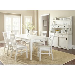 BEACHCREST HOME™ Sevenoaks 7 - Piece Extendable Solid Wood Top Dining Set