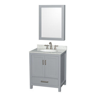 WYNDHAM COLLECTION Sheffield 30" Single Bathroom Vanity Set with Mirror