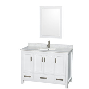 WYNDHAM COLLECTION Sheffield 48" Single Bathroom Vanity Set with Mirror