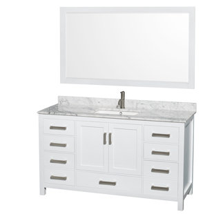 WYNDHAM COLLECTION Sheffield 60" Single Bathroom Vanity Set with Mirror