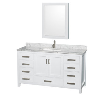 WYNDHAM COLLECTION Sheffield 60" Single Bathroom Vanity Set with Mirror