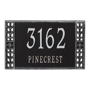 WHITEHALL PRODUCTS Boston Personalized Standard 2-Line Wall Address Plaque