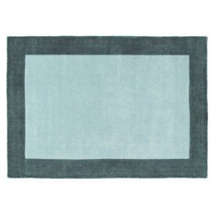 BRAYDEN STUDIO No Pattern Hand Loom Woven Hand Loomed Grey Area Rug