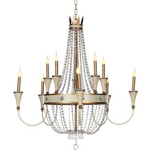 ELLAHOME Josephine 10 - Light Dimmable Empire Chandelier
