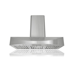Kobe Range Hoods 30" Stainless Steel 400 CFM Ductless (Non-Vented) Wall Range Hood with Baffle Filter