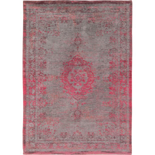 LOUIS DE POORTERE Fading World Oriental Hand Woven Grey/Pink Area Rug