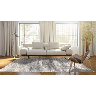 LOUIS DE POORTERE Mad Men Abstract Hand Woven Grey Area Rug
