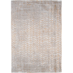 LOUIS DE POORTERE Mad Men Chevron Hand Woven Yellow Area Rug