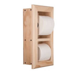 TIMBER TREE CABINETS Butler Double Recessed Toilet Paper Holder