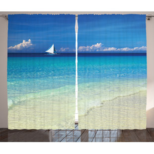 BAYOU BREEZE Epps Polyester Semi Sheer Curtain Pair (Set of 2)