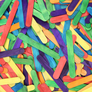 CHENILLE KRAFT COMPANY Jumbo Craft Sticks 500 Pcs Bright