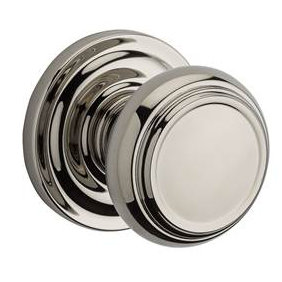 BALDWIN Traditional Single Dummy Door Knob with Traditional Round Rose