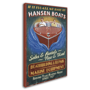 TRADEMARK FINE ART Lantern Press " Boat 2 " by Lantern Press