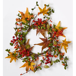 AUGUST GROVE® Fall Berry and Leaf Candle Ring