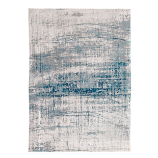 LOUIS DE POORTERE Flachgewebe-Teppich Mad Men aus Baumwolle in Grau