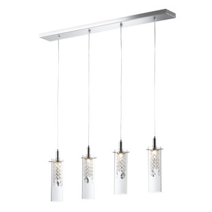 MERCER41 Desiree 4 - Light Chrome Kitchen Island Pendant