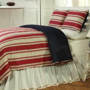 AMITY HOME Camden Rustic Percale Striped Quilt