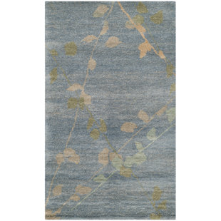 MARTHA STEWART RUGS Martha Stewart Trellis Blue / Quartz Rug