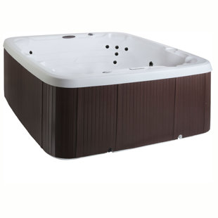 LIFESMART SPAS AND SAUNAS Lifesmart Spas LS450DX 110 Volt 7-Person 22-Jet Square Plug and Play Hot Tub with Ozonator