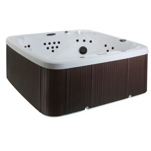 LIFESMART SPAS AND SAUNAS Lifesmart Spas LS600DX 230 Volt 7-Person 65-Jet Square Hot Tub with Ozonator