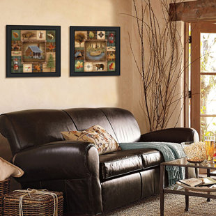 TRENDY DECOR 4U Up North Framed On Paper 2 Pieces by Ed Wargo Print