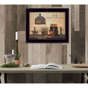 TRENDY DECOR 4U Forever Family Framed Wall Art for Living Room, Home Wall Decor Framed Print by Susan Boyer