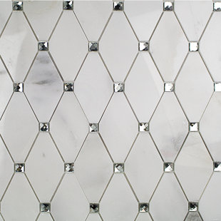 IVY HILL TILE Mirage 3" x 5" Marble/Glass Random Mosaic Wall Tile