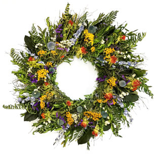 AUGUST GROVE® Fern and Echinops Wreath
