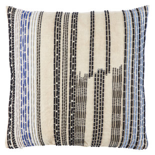 NIKKI CHU Jaipur Living Striped Square Pillow Cover and Insert