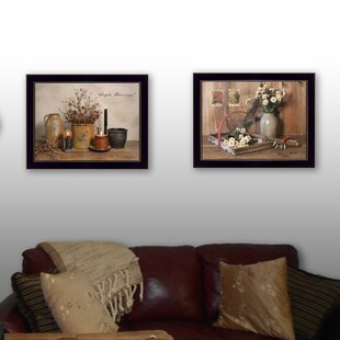 TRENDY DECOR 4U Simple Blessings 2-Piece Vignette Framed Wall Art for Living Room, Home Wall Décor by Billy Jacobs