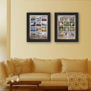 TRENDY DECOR 4U Light Your Way 2-Piece Vignette Framed Wall Art for Living Room, Home Wall Décor by Lori Deiter