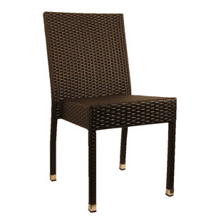 H&D RESTAURANT SUPPLY, INC. Underwood Outdoor Stacking Dining Side Chair (Set of 2)