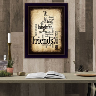 TRENDY DECOR 4U Friends Framed Wall Art for Living Room Home Wall Decor for Bedroom by Susan Ball