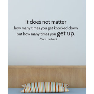 BELVEDERE DESIGNS LLC It Does Not Matter Wall Quotes™ Decal
