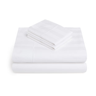 VIVENDI HOME 100% Cotton Striped Sheet Set