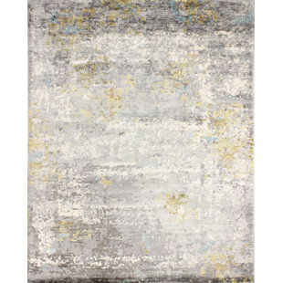BASHIAN RUGS Cascade Hand Knotted Viscose Abstract Rug