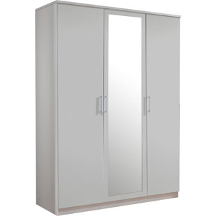 WROUGHT STUDIO Linares 3 Door Manufactured Wood Wardrobe