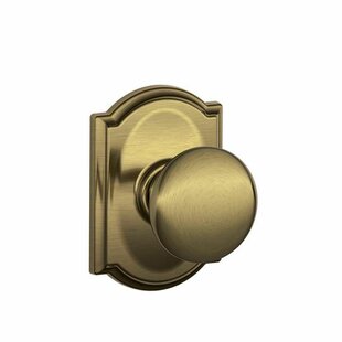 SCHLAGE Plymouth Passage Door Knob with Camelot Rosette