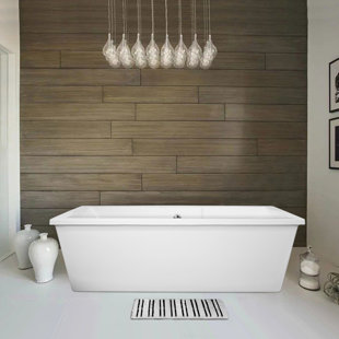 VINNOVA Ancona 70'' x 32'' Freestanding Soaking Acrylic Bathtub